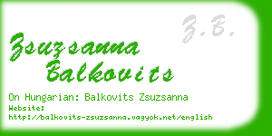 zsuzsanna balkovits business card